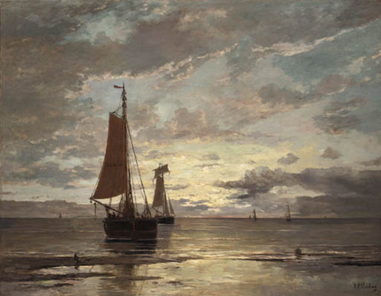 Along the Dutch coast by Hendrik-Willem Mesdag