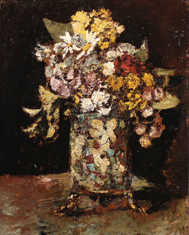Vase de fleurs by Adolphe Monticelli