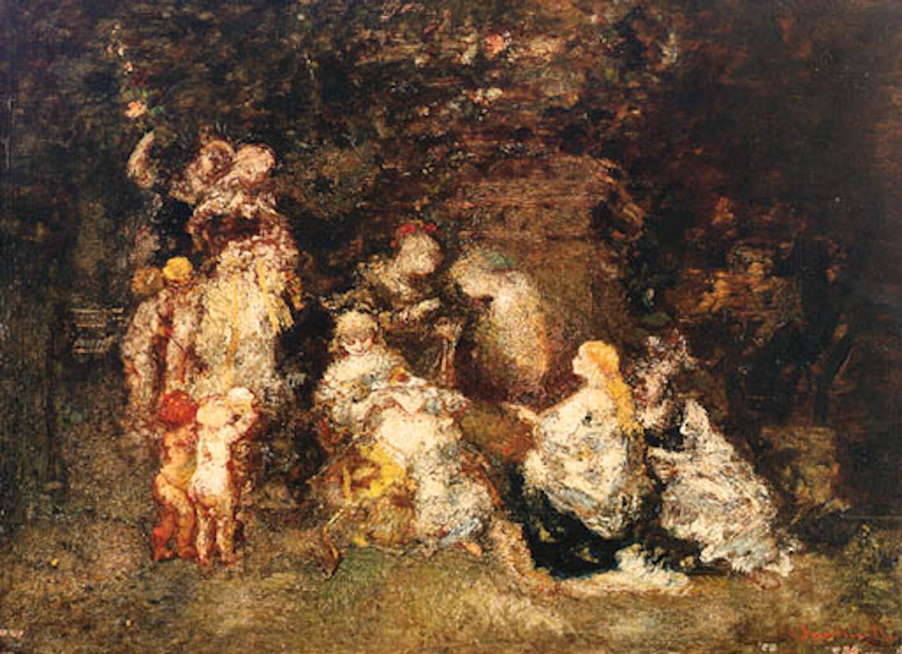 Women with children by Adolphe Monticelli