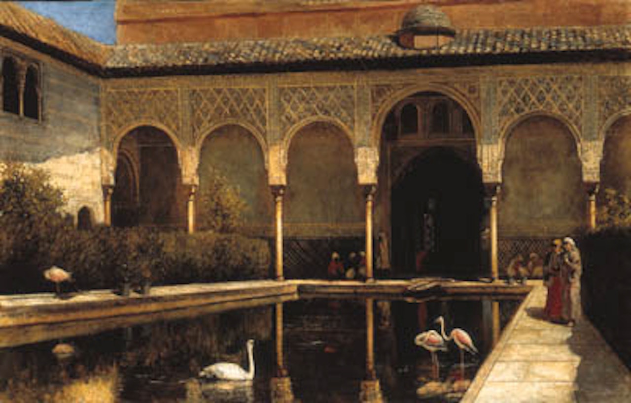 Court in the Alhambra in the time of the Moors by Edwin Lord Weeks
