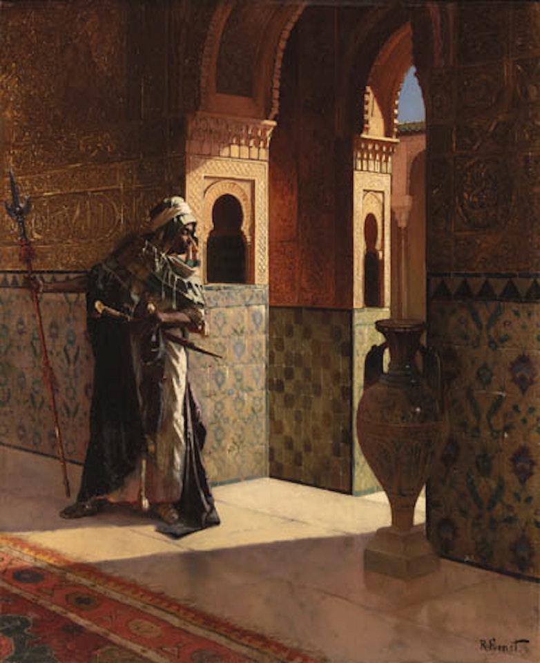 Moorish guard, the Alhambra by Rudolf Ernst