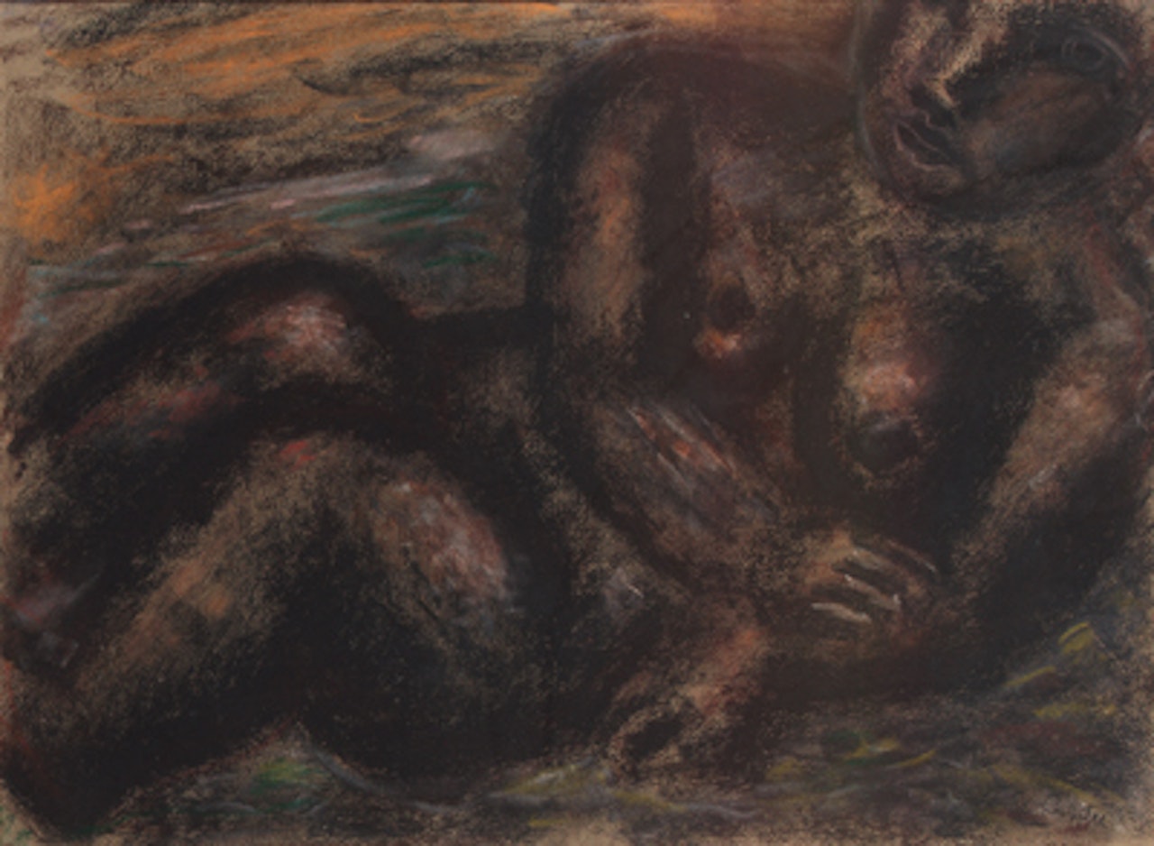 Reclining nude by Leo Gestel