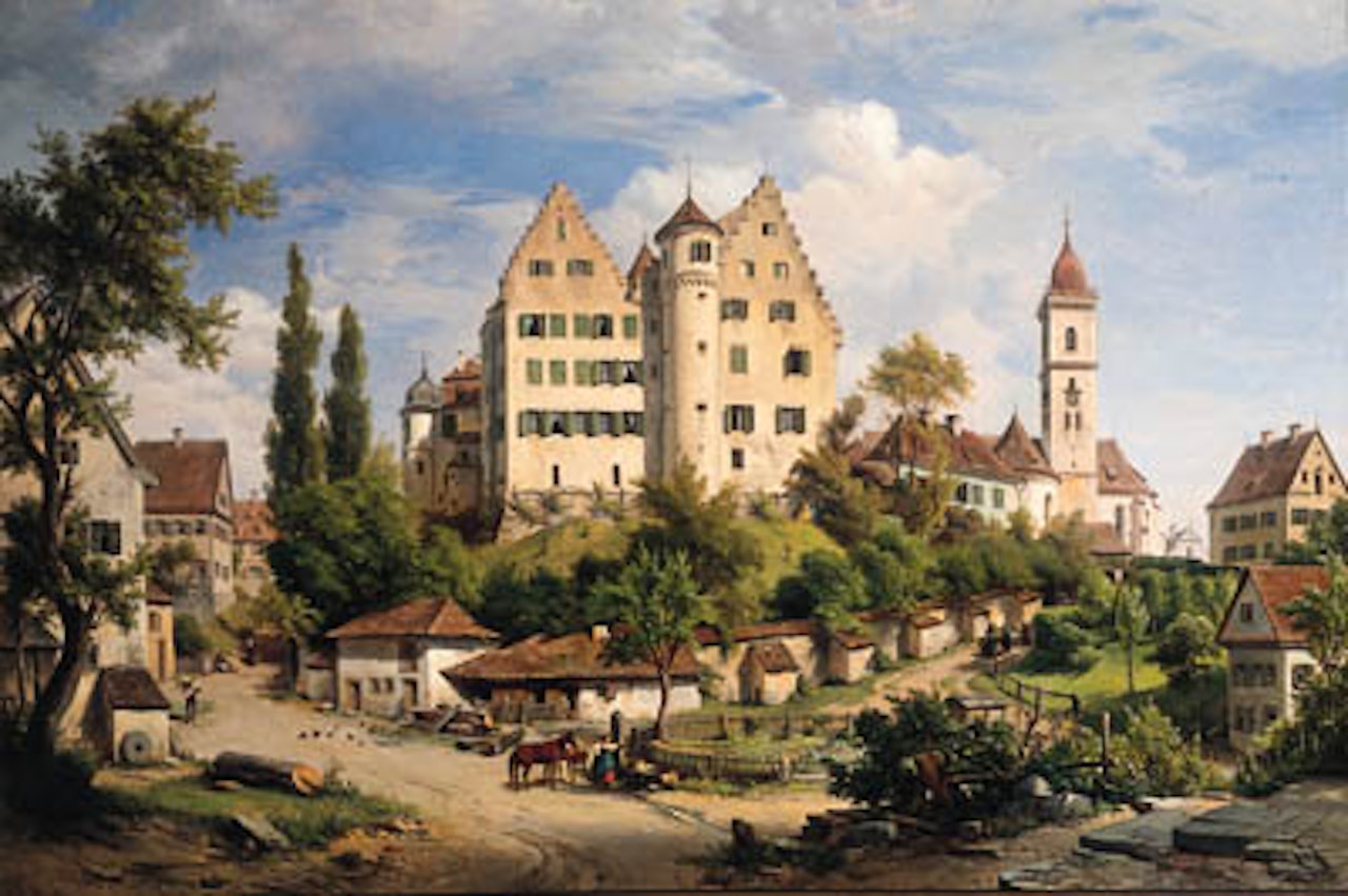 View of Schloss Aulendorf near Ravensburg by German School