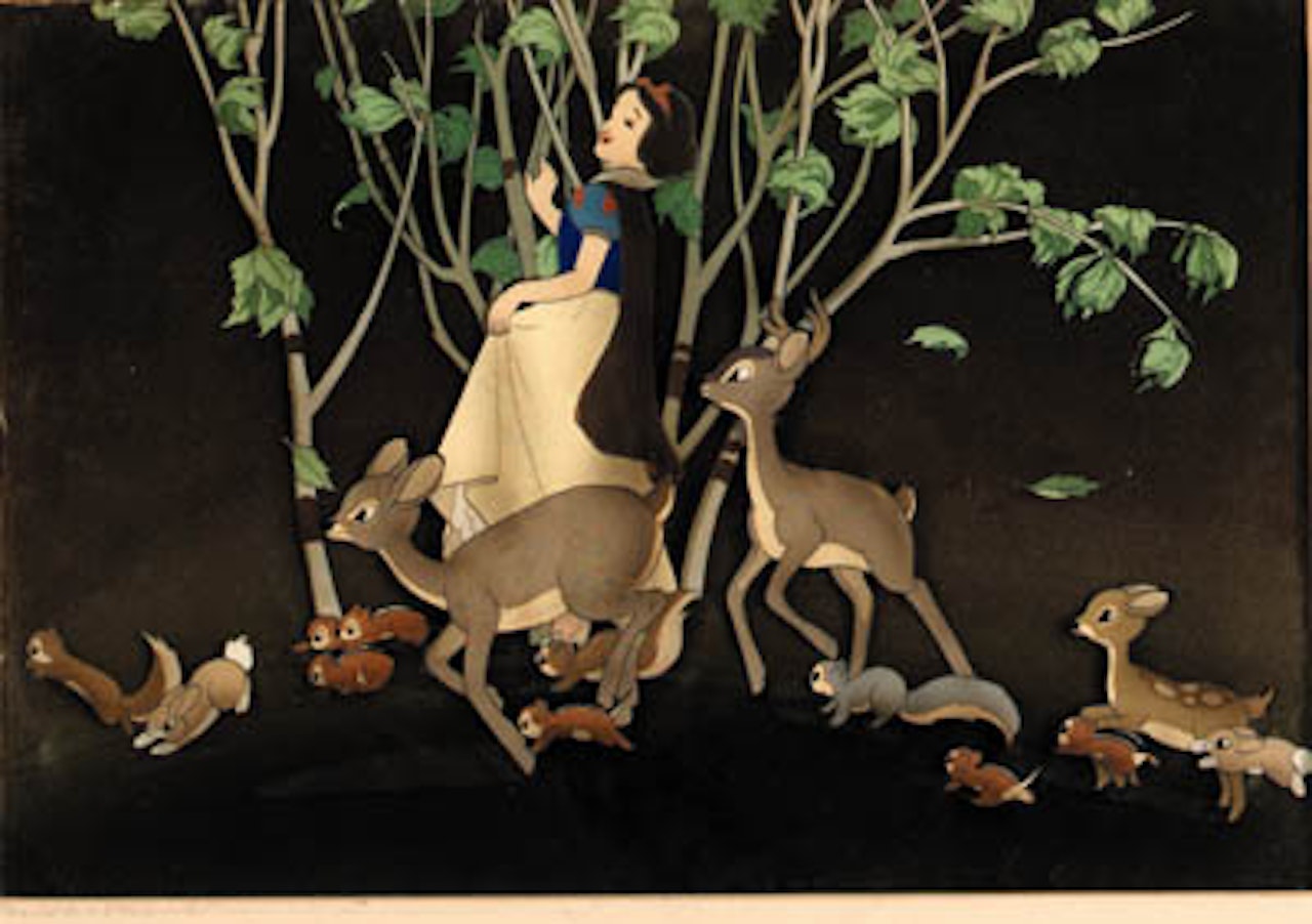 Snow White and seven dwarfs - Snow White dances with animals in forest by Walt Disney Studios