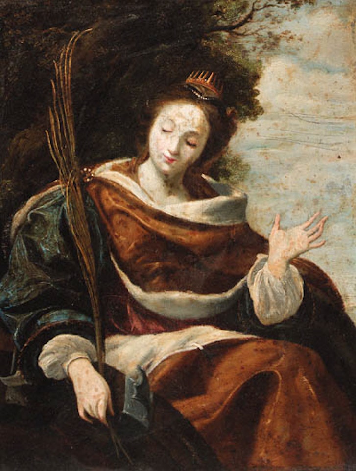 Saint Catherine. Saint Cecilia by Simon Vouet