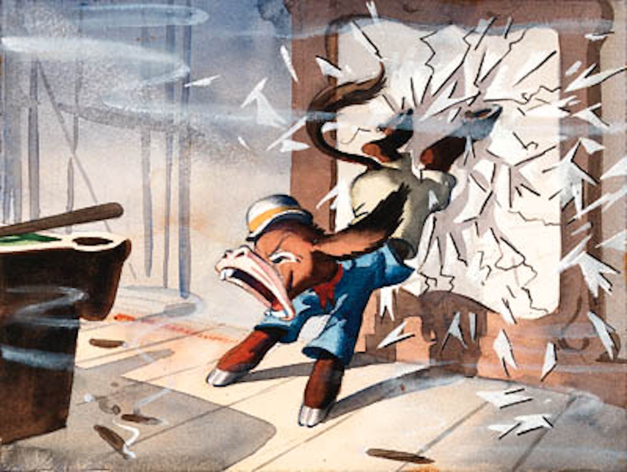 Pinocchio - Lampwick kicks mirror by Walt Disney Studios