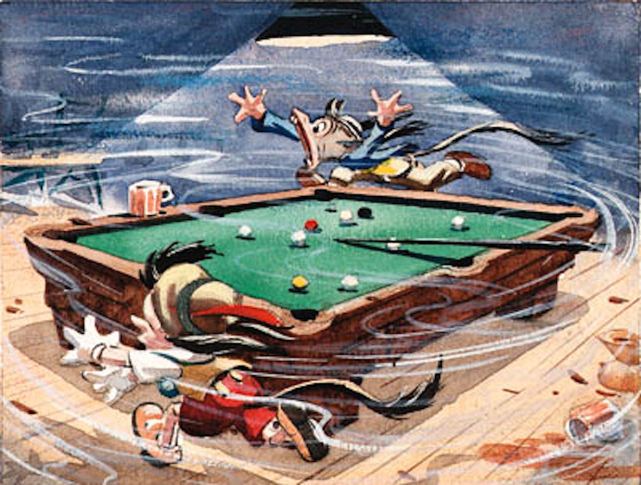 Pinocchio - Lampwick and Pinocchio run around pooltable by Walt Disney Studios