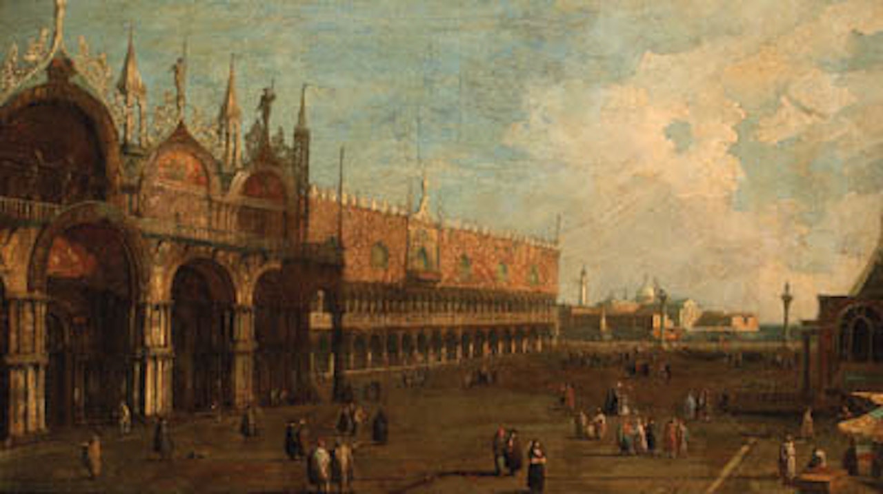 Doge's Palace, Venice, looking towards Piazzetta by Canaletto
