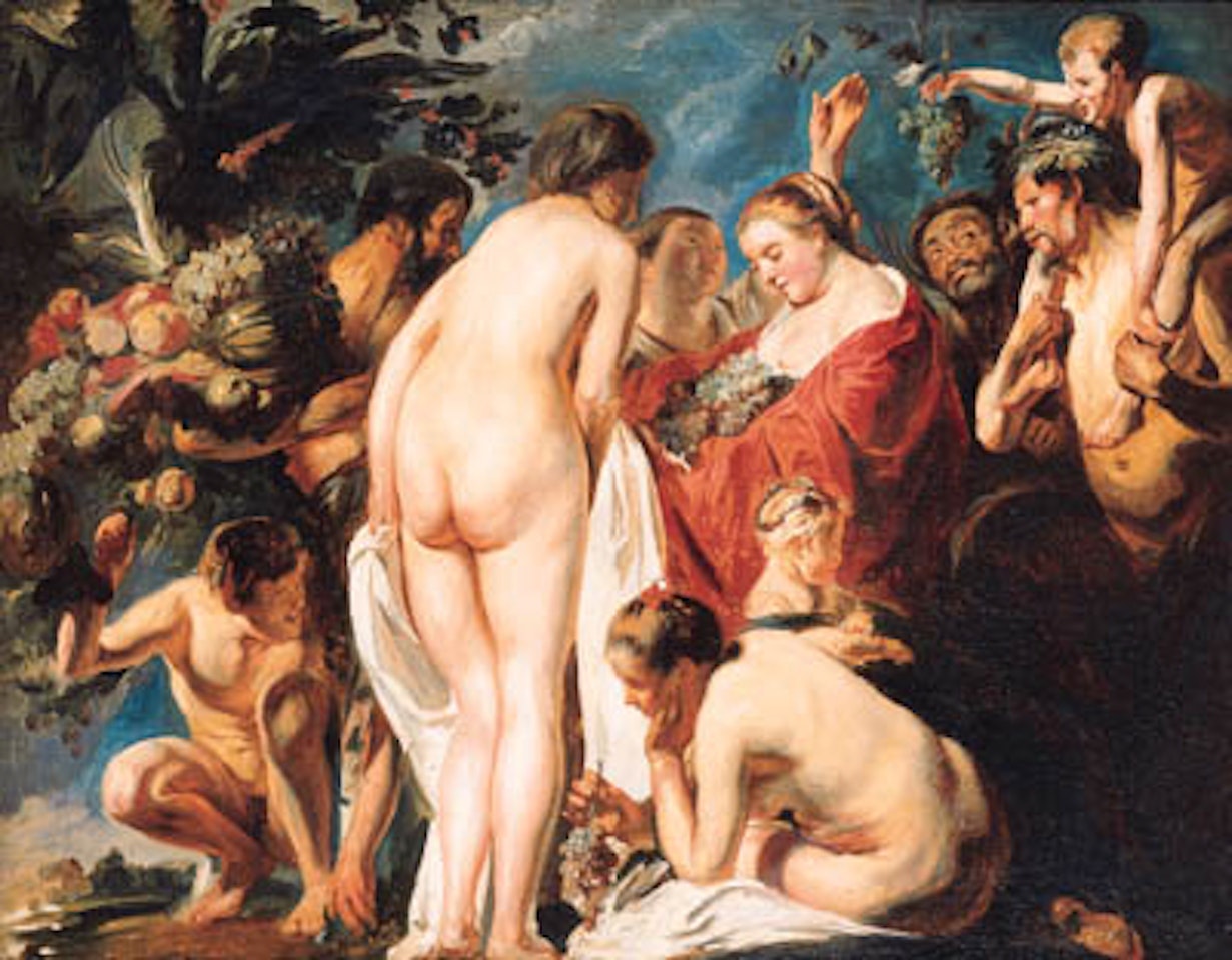 Allegory of Abundance - nymphs and satyrs offering fruit to Pomona by Jacob Jordaens