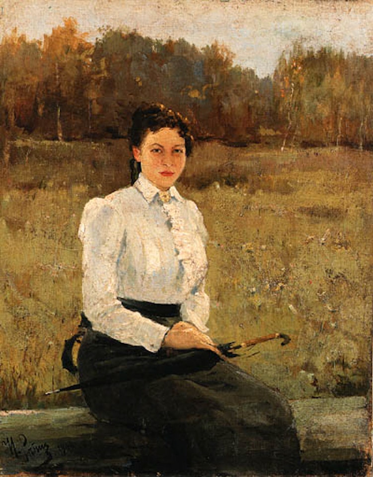 Portrait of N Repina by Ilya Yefimovich Repin