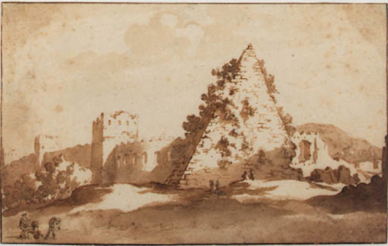 Aurelian walls and the Pyramid of Cestius, Toma by Jan de Bisschop
