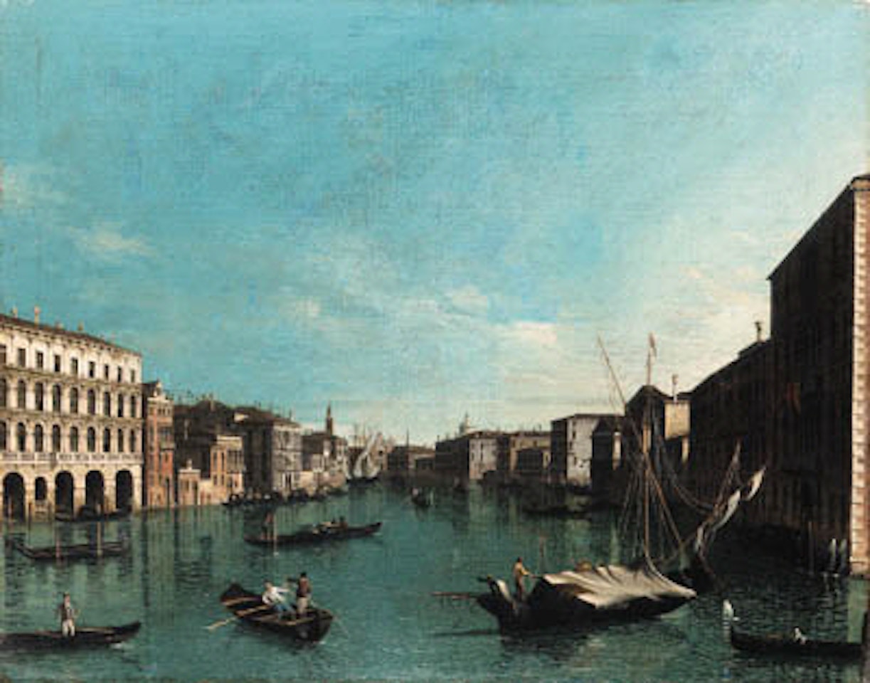 Grand Canal, Venice looking towards the Palazzi Foscari and Moro-Lin by Canaletto