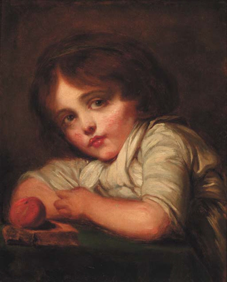 L'enfant a la pomme by Jean-Baptiste Greuze