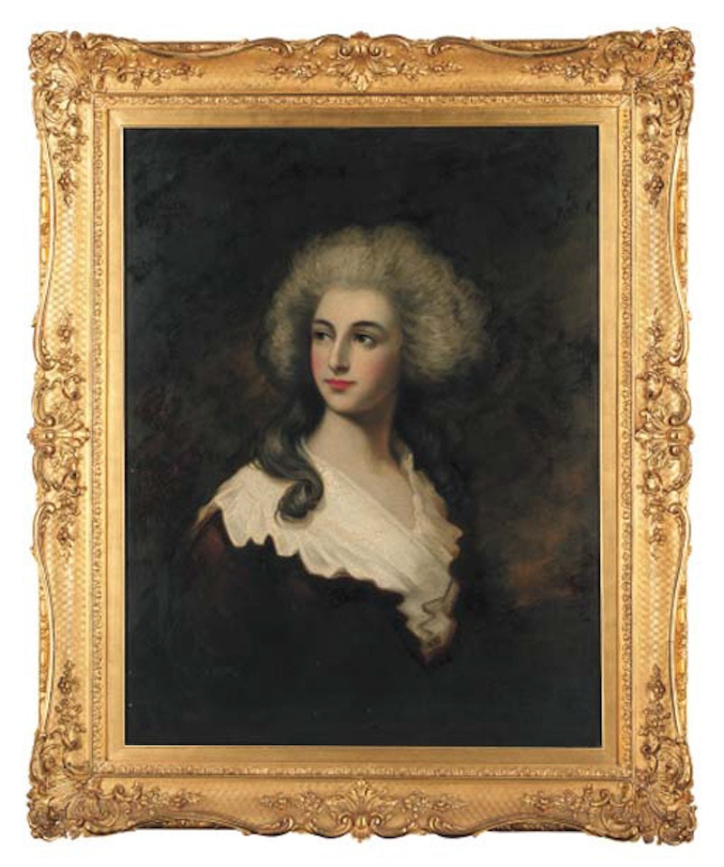Portrait of lady in brown dress by Thomas Gainsborough