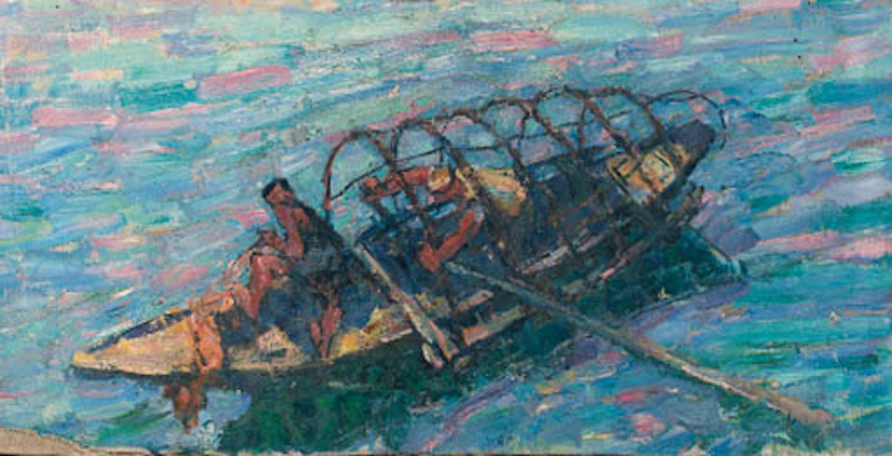 Oriental fishingboat by Joseph Raphael