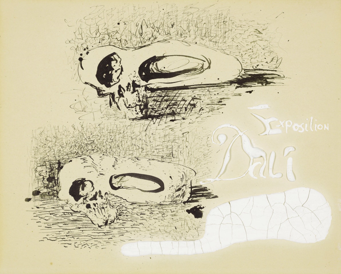 Etude pour le carton d'invitation à l'exposition chez Jacques Bonjean by Salvador Dali