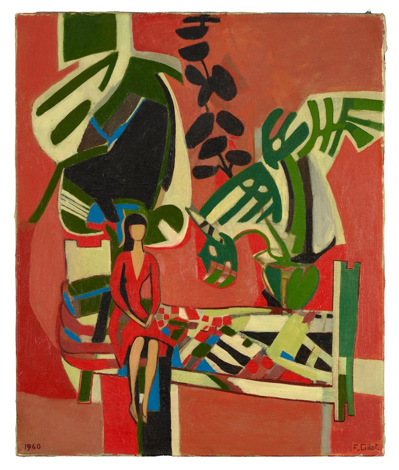 Paula dans le Studio avec Philodendron by Françoise Gilot