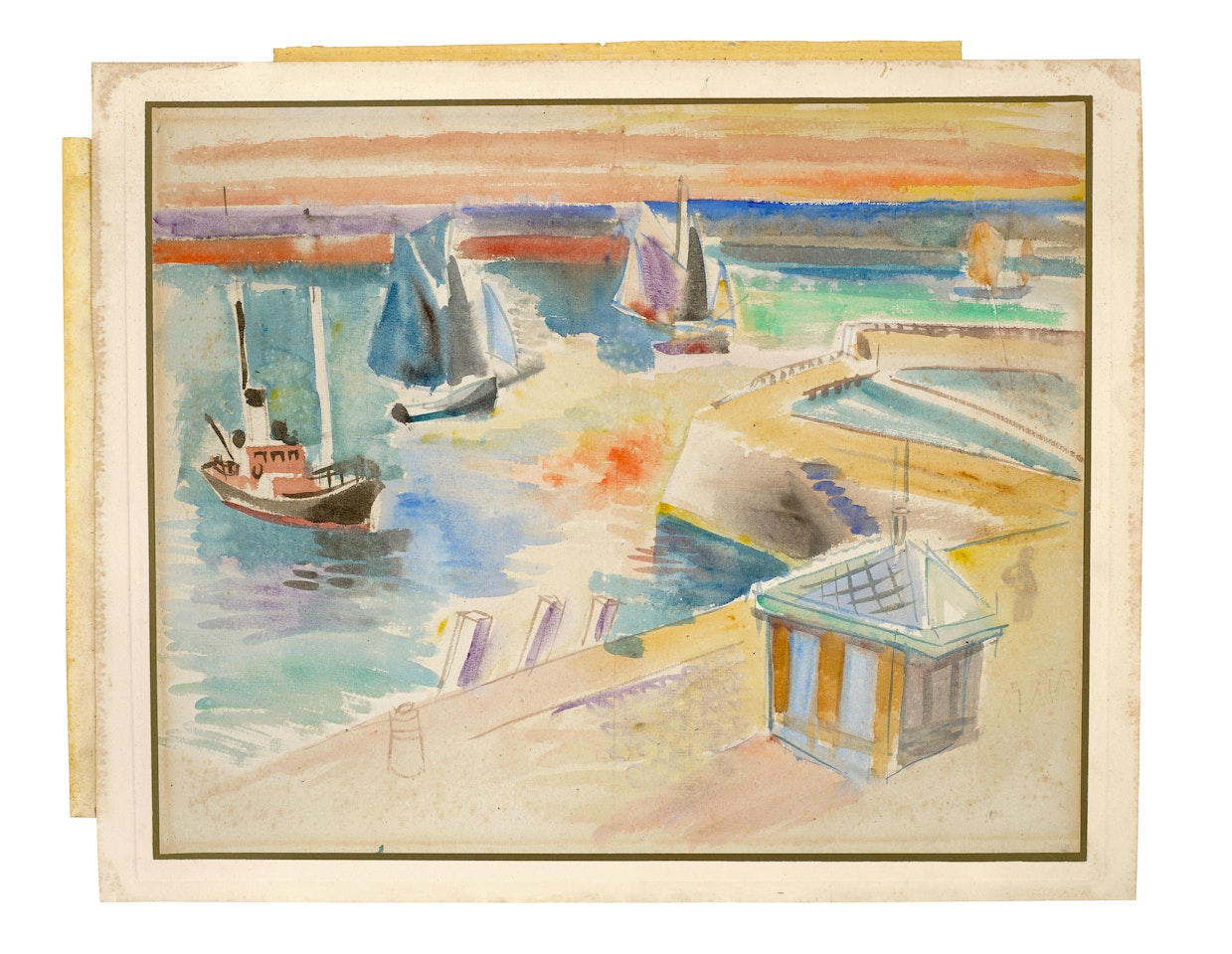 Le bassin de la Manche au Havre by Jean Dufy
