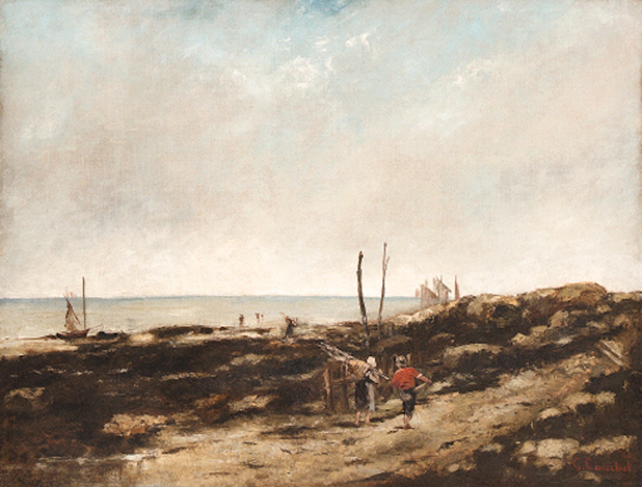 Le depart pour la peche by Gustave Courbet