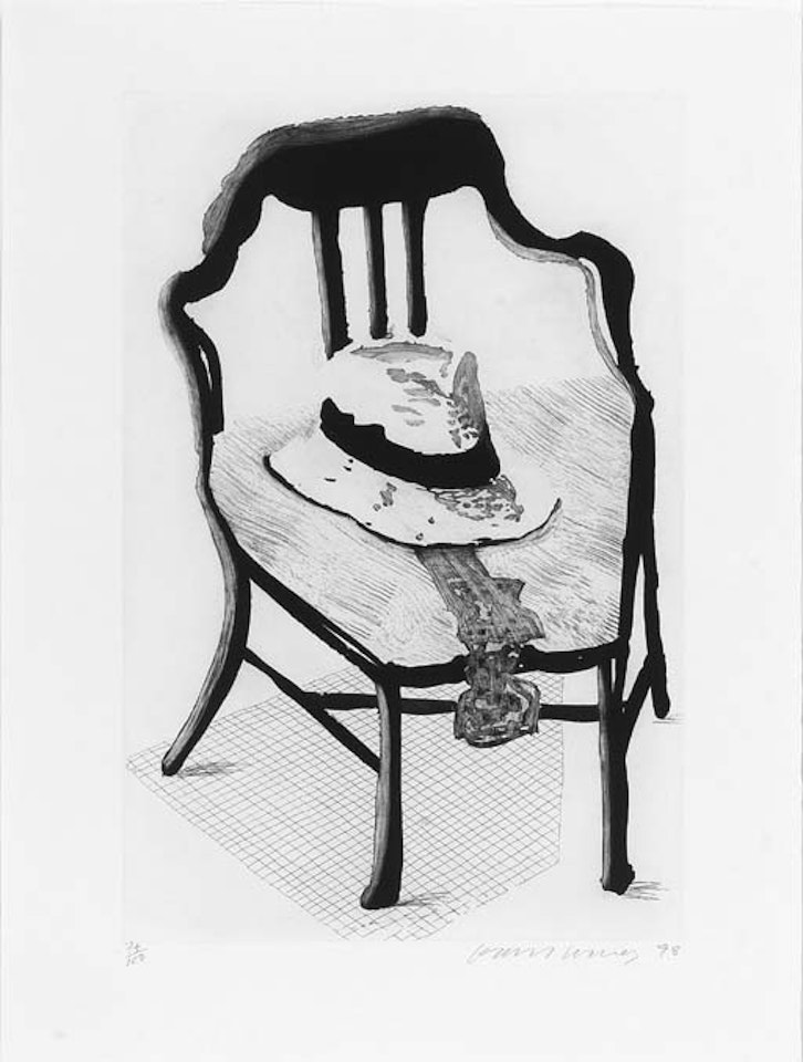 Hat and chairs by David Hockney