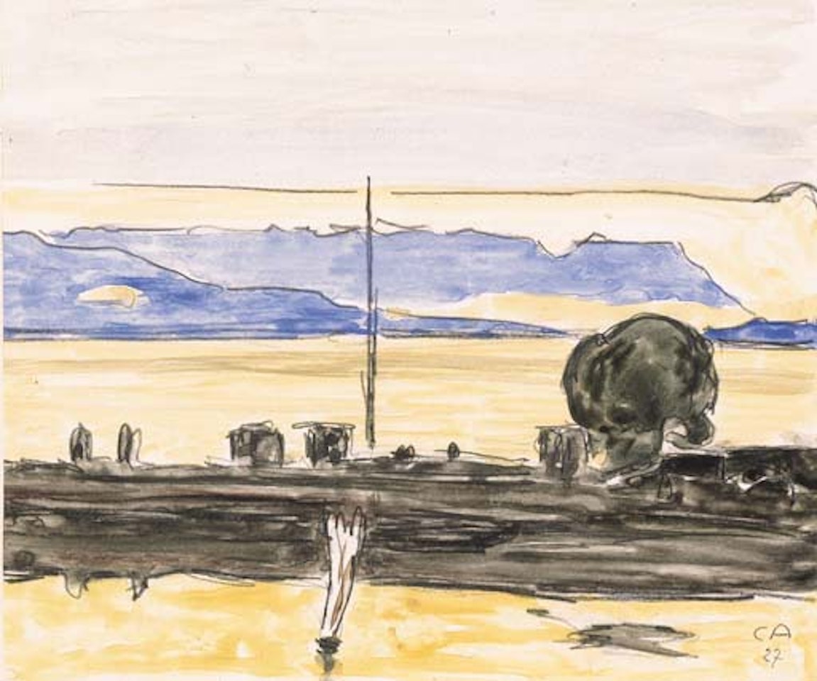 Landscape in yellow and blue by Cuno Amiet