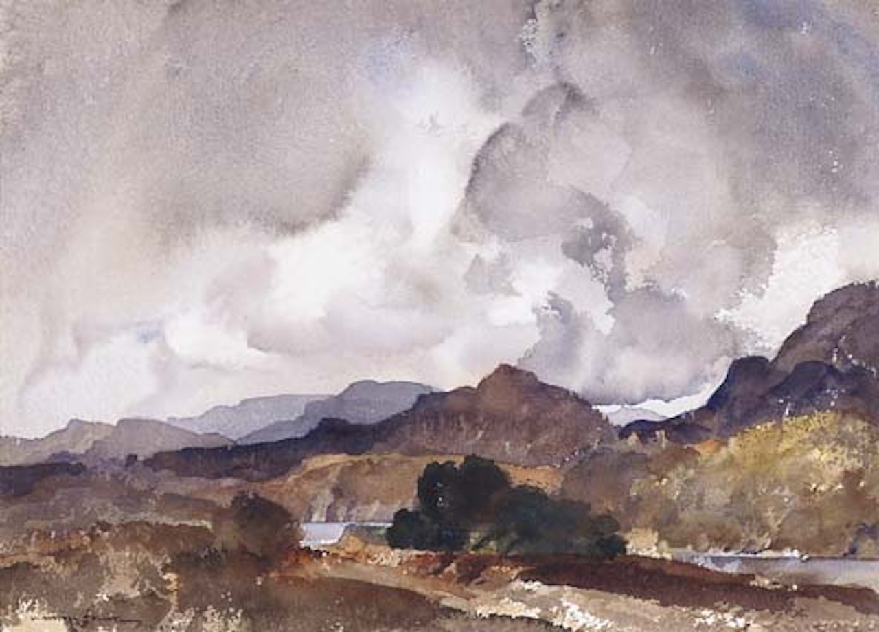 Two Lochs, Glen Dockart, Perthshire by William Russell Flint