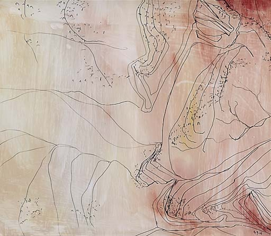 Aerial landscape by Sidney Nolan