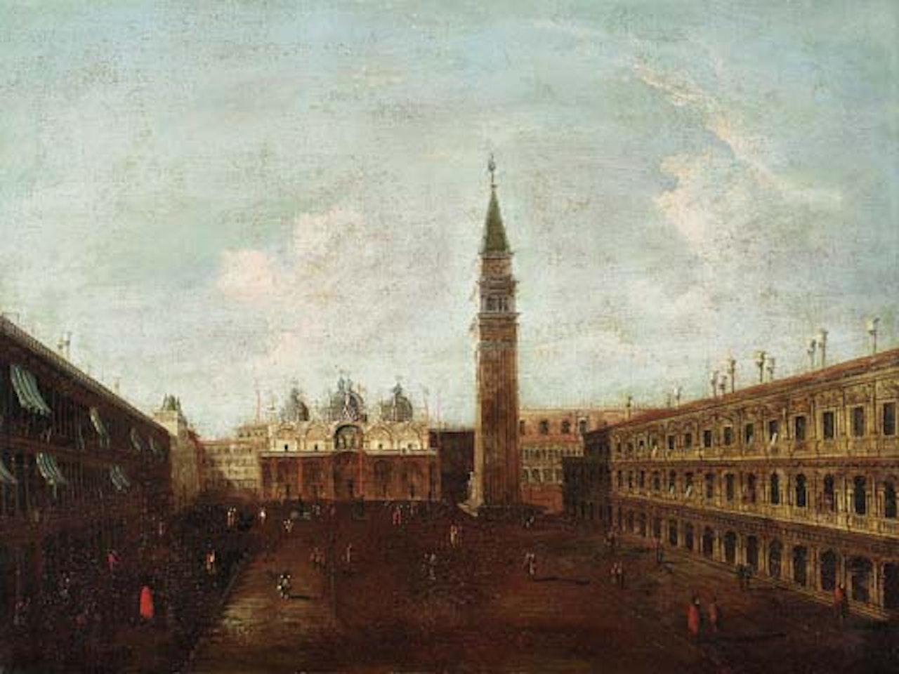 Piazza de San Marco, looking east, the basilica beyond by Italian School