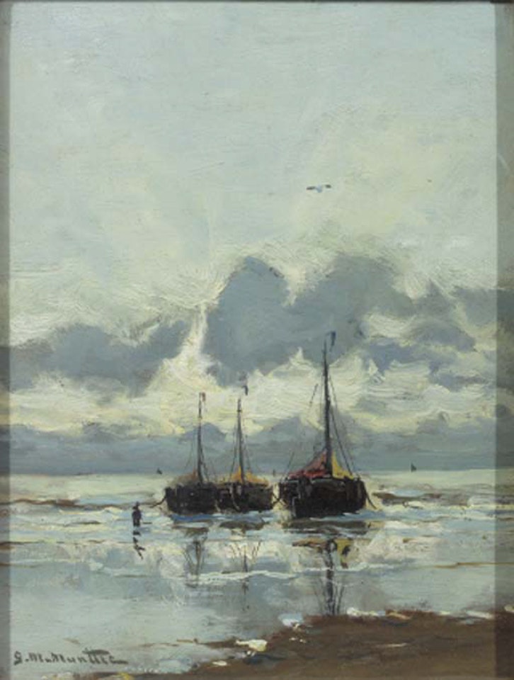 Bomschuiten in the breakers by Gerhard Arij Ludwig Morgenstjerne Munthe