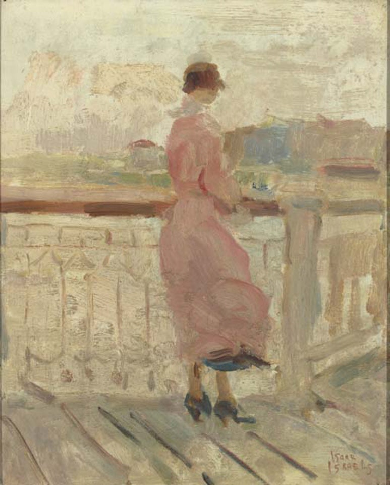 Op de pier by Isaac Israels