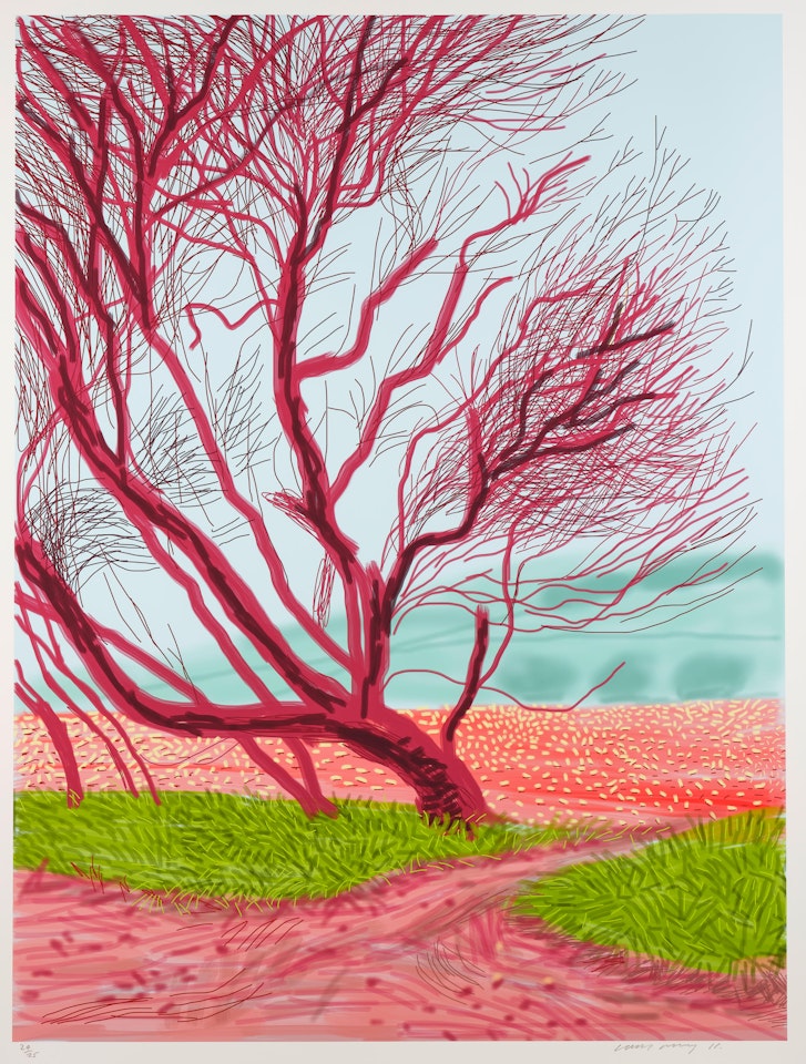 The Arrival of Spring in Woldgate, East Yorkshire in  (twenty eleven)-18 March by David Hockney