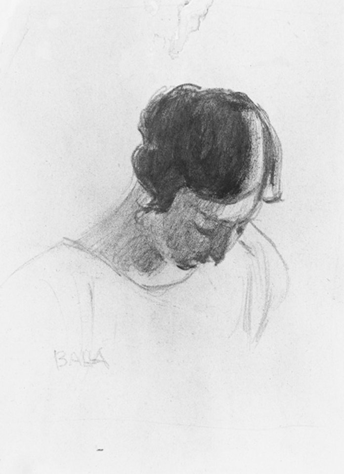 Ritratto di Luce che ricama by Giacomo Balla