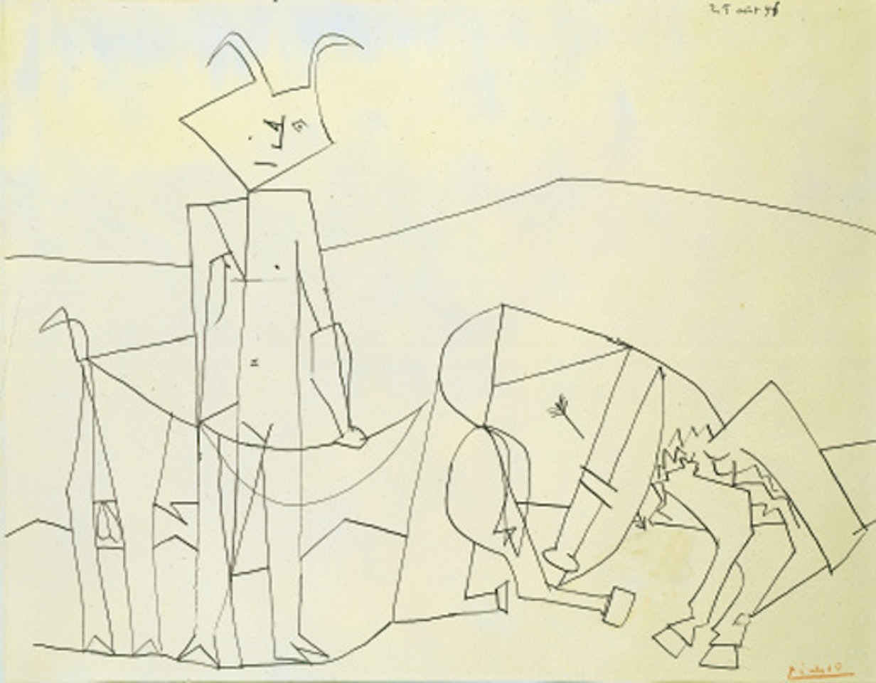 Le combat de centaures by Pablo Picasso