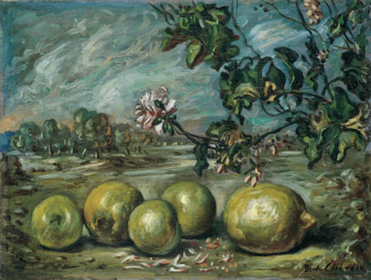 Limoni e fiori by Giorgio de Chirico
