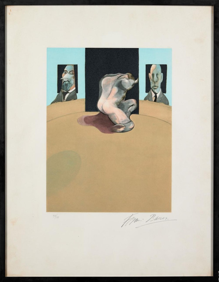 Metropolitan triptych - partie centrale by Francis Bacon