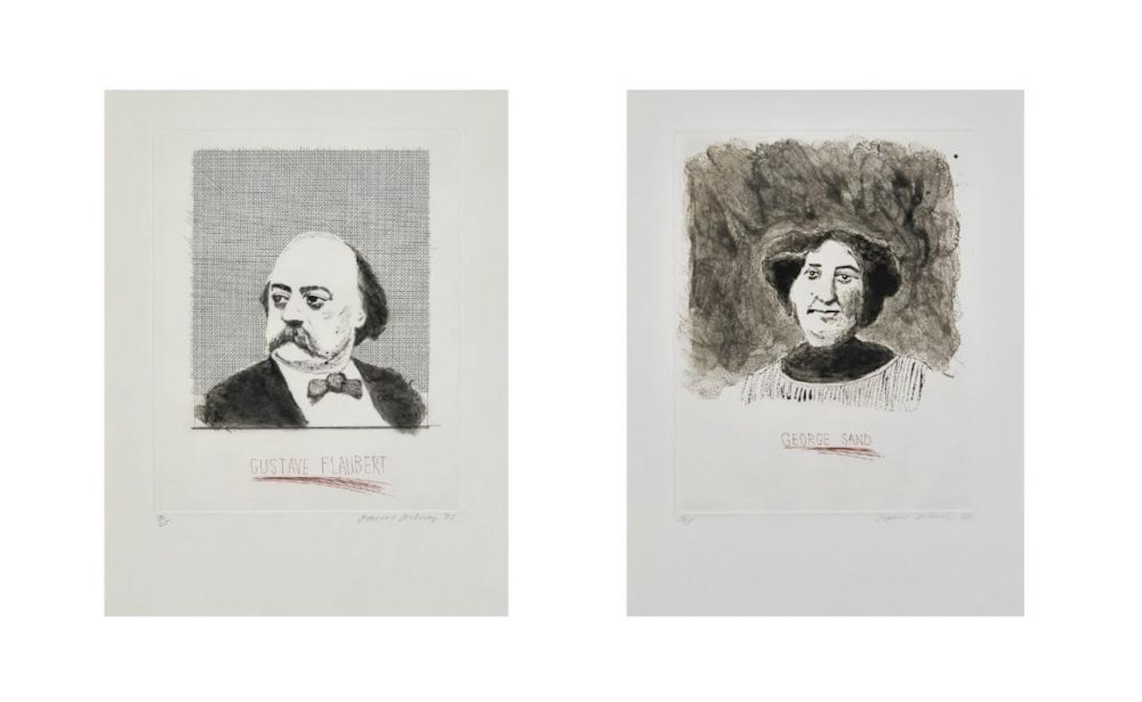 George Sand / Gustave Flaubert by David Hockney