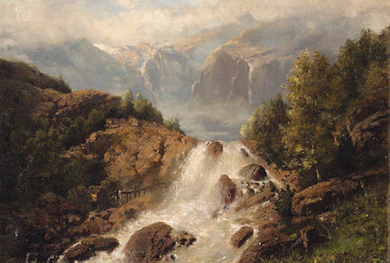 Swiss alpine landscape by Alexandre Calame