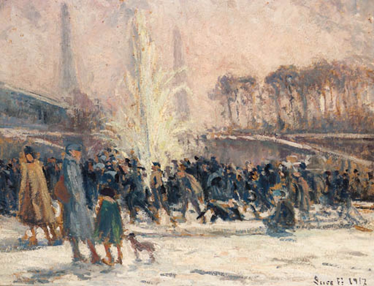 Les jardin des Tuileries by Maximilien Luce