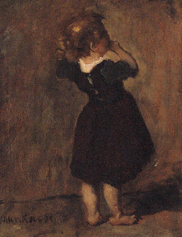 Study of young girl by Michael von Munkacsy