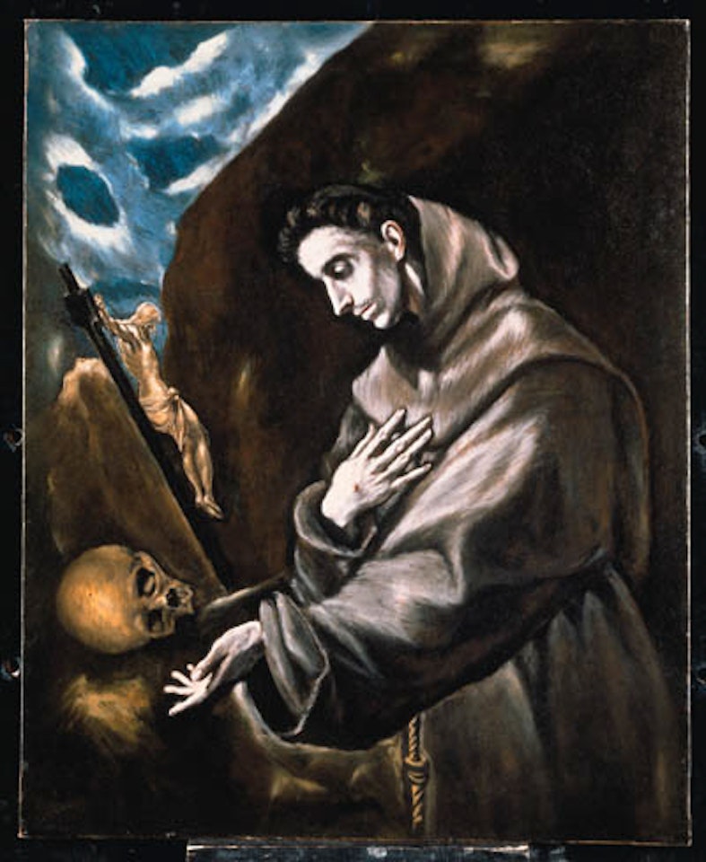 Saint Francis standing in meditation by El Greco