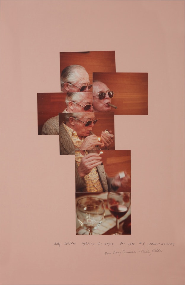 Billy Wilder Lighting His Cigar by David Hockney