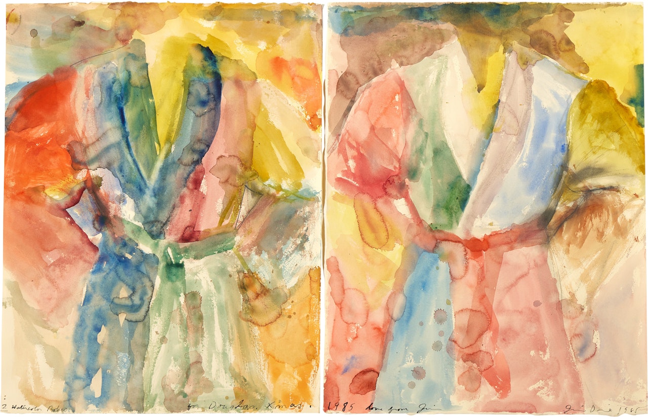 Two Watercolor Robes by Jim Dine