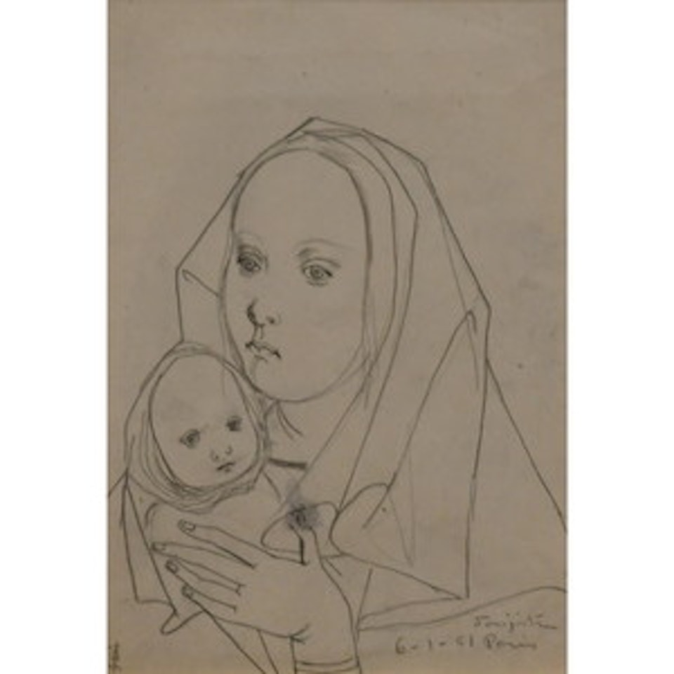 LA RELIGIEUSE ET LE POUPON / MOTHER AND CHILD by Leonard Tsuguharu Foujita