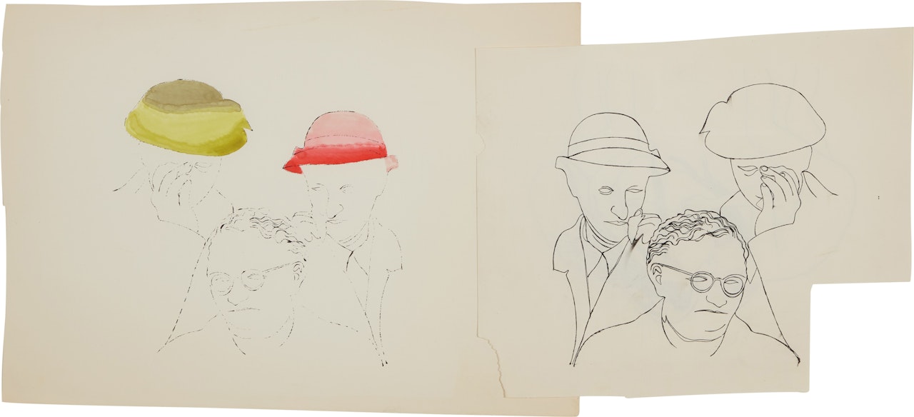 Three Old Female Busts by Andy Warhol