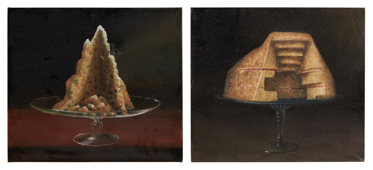 The Poetic Mystery of the Product; Tomb of the Unknown Painter [two works] by Ged Quinn