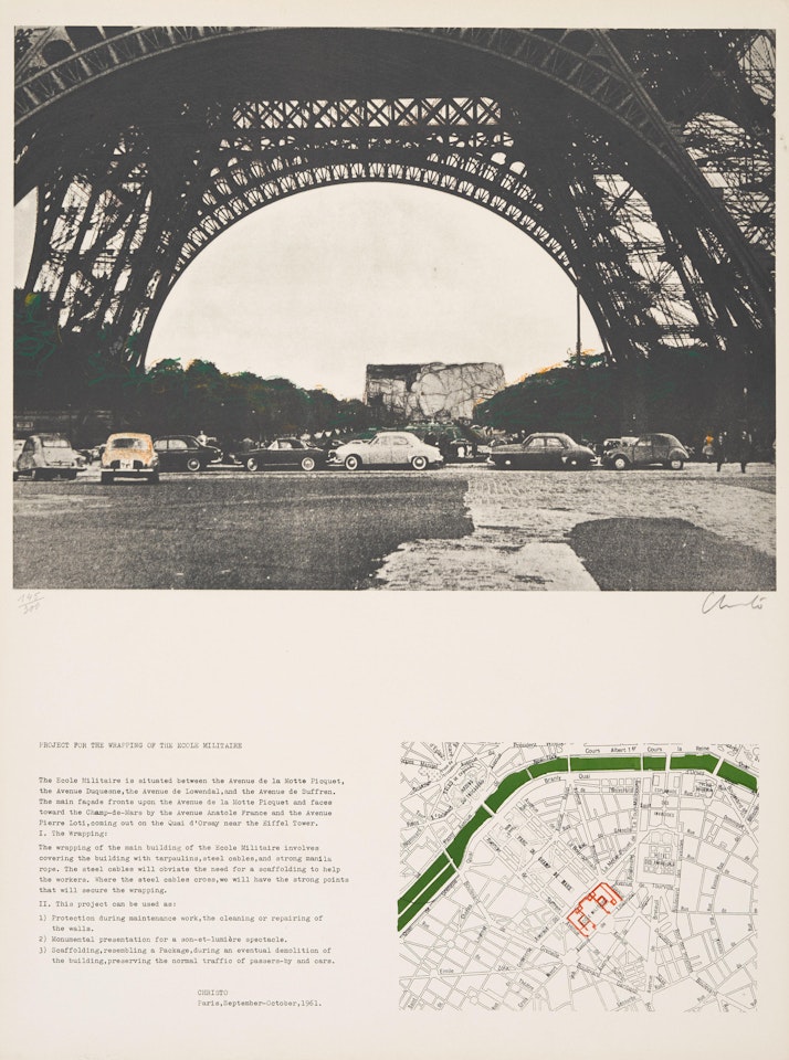 Project for the École Militaire, Paris by Christo