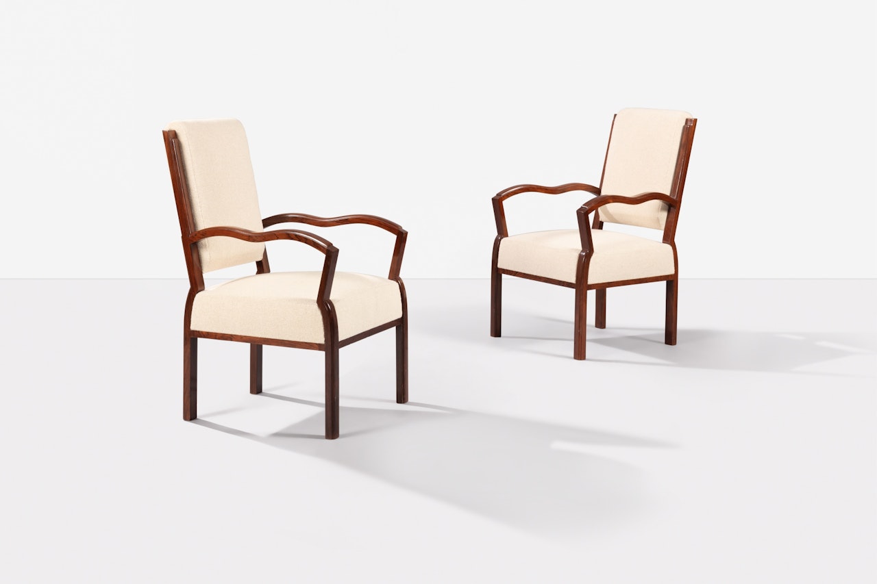 Pair of armchairs by Eugene Printz