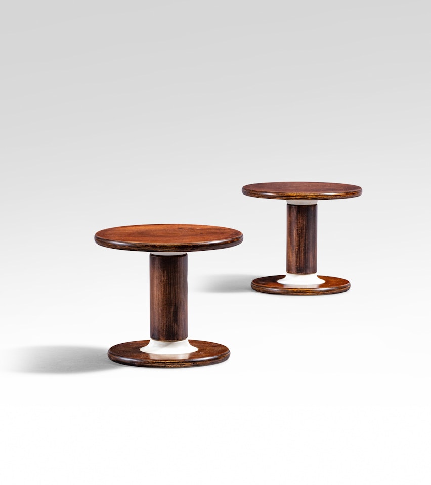 Pair of Rocchetto sides tables, model T36 by Ettore Sottsass