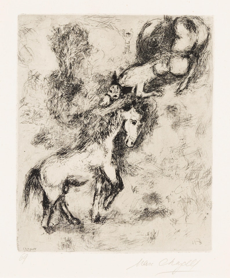Le Cheval et l'âne, from Les Fables de la Fontaine by Marc Chagall