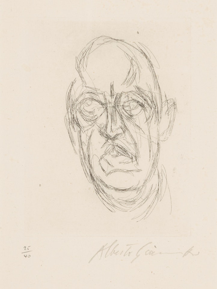 Iliazd, from Les Douze Portraits du célèbre Orbandale by Alberto Giacometti